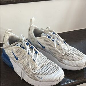 Nike youth White and Blue Air Max 270 Sneakers 1.5